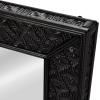 imageCreative CoOp Rattan Rectangle Wall Mirror NaturalBlack