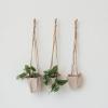 imageCreative CoOp Round Jute and Cotton Hanging Planters Natural Set of 3