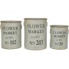 imageCreative CoOp Set of 3 Flower Market Buckets
