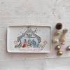 imageCreative CoOp Stoneware Nativity Platter Oh Come Let Us Adore Him Multicolor