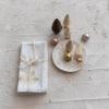 imageCreative CoOp Stoneware Plate with Gold Electroplated Snowflakes White and Gold