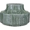 imageCreative CoOp TerraCotta Vase Planter with Embossed Lines and Crackle Glaze Green