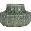 imageCreative CoOp TerraCotta Vase Planter with Embossed Lines and Crackle Glaze Green