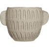imageEmbossed Stoneware Planter with Reactive Glaze Finish Holds 7quot PotEach one Will Vary DF2924