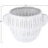 imageEmbossed Stoneware Planter with Reactive Glaze Finish Holds 7quot PotEach one Will Vary DF2924