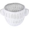 imageEmbossed Stoneware Planter with Reactive Glaze Finish Holds 7quot PotEach one Will Vary DF2924