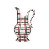 imageCreative CoOp 2 Quart Plaid HandPainted Stoneware Pitcher Red Green and White