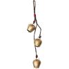 imageCreative CoOp 27quot H Hanging Metal Bells wBraided Jute Hanger Multi Color ampamp Gold Finish