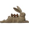 imageCreative CoOp Decorative Resting Rabbit with Birds Figurine BrownDistressed Brown