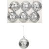 imageCreative CoOp Glass and Foam Disco Ball Ornaments with Acetate Box Silver Finish Set of 6