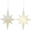 imageCreative CoOp Plastic Star Ornament with Glitter and LED Light White
