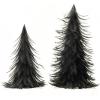 imageCreative CoOp Round Decorative Feather Trees Navy Color Set of 2