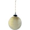 imageCreative CoOp Round Glass Seeded Ball Ornament Antique Gold Finish