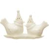 imageCreative CoOp Stoneware Bird Salt and Pepper Shakers on Leaf White