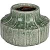 imageCreative CoOp TerraCotta Vase Planter with Embossed Lines and Crackle Glaze Green