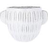 imageEmbossed Stoneware Planter with Reactive Glaze Finish Holds 7quot PotEach one Will Vary DF2924