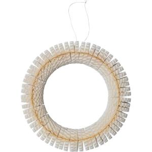 imageCreative CoOp 1912 Round Handmade Recycled Paper Honeycomb Wreath Cream Color