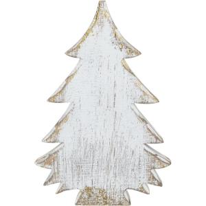 imageCreative CoOp Distressed Wood Christmas Tree White