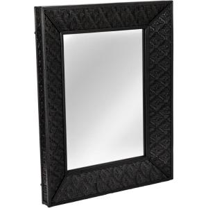 imageCreative CoOp Rattan Rectangle Wall Mirror NaturalBlack