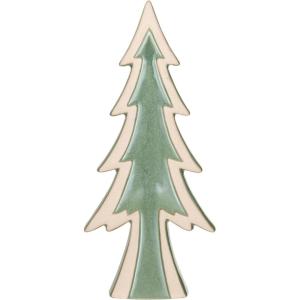 imageCreative CoOp Tall Decorative Unglazed Stoneware Tree Decor with Reactive Glaze Green