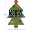 imageCreative CoOp 1134quotW x 1734quotH Wood Tree Dcor Merry Christmas Multi Color Wall Art