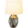 imageCreative CoOp 13 in Round Ceramic Organic Shaped Table Lamp with Fabric Shade 100 Watts Bulb Maximum Gunmetal Color