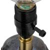 imageCreative CoOp 13 in Round Ceramic Organic Shaped Table Lamp with Fabric Shade 100 Watts Bulb Maximum Gunmetal Color