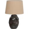 imageCreative CoOp 13 in Round Ceramic Organic Shaped Table Lamp with Fabric Shade 100 Watts Bulb Maximum Gunmetal Color