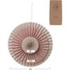 imageCreative CoOp 21 Round 17 Round ampamp 8 Round Handmade Recycled Paper Pinwheels Ornament with LED String in Kraft Box Red ampamp Cream Color