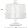 imageCreative CoOp Clear Glass Food Pedestal with Cloche Medium