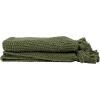 imageCreative CoOp Cotton Knit Tassels Olive Green Throw Blanket