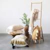 imageCreative CoOp Cotton Palm Frond Pattern ampamp Tassels Green ampamp Natural Pillow