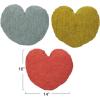 imageCreative CoOp Cotton Tufted Heart Shaped Pillow Multicolor Set of 3 Multi