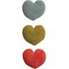 imageCreative CoOp Cotton Tufted Heart Shaped Pillow Multicolor Set of 3 Multi