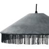 imageCreative CoOp DF2196 Charcoal Cotton Velvet Pendant Tassels Ceiling Lights Blue Teal Gray