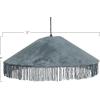 imageCreative CoOp DF2196 Charcoal Cotton Velvet Pendant Tassels Ceiling Lights Blue Teal Gray
