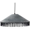 imageCreative CoOp DF2196 Charcoal Cotton Velvet Pendant Tassels Ceiling Lights Blue Teal Gray