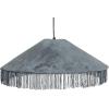 imageCreative CoOp DF2196 Charcoal Cotton Velvet Pendant Tassels Ceiling Lights Blue Teal Gray