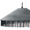 imageCreative CoOp DF2196 Charcoal Cotton Velvet Pendant Tassels Ceiling Lights Blue Teal Gray