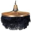 imageCreative CoOp DF2199 Metal Pendant Fringe Ceiling Lights Charcoal Grey