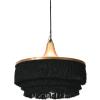 imageCreative CoOp DF2199 Metal Pendant Fringe Ceiling Lights Charcoal Grey