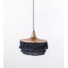 imageCreative CoOp DF2199 Metal Pendant Fringe Ceiling Lights Charcoal Grey