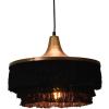 imageCreative CoOp DF2199 Metal Pendant Fringe Ceiling Lights Charcoal Grey