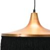 imageCreative CoOp DF2199 Metal Pendant Fringe Ceiling Lights Charcoal Grey