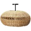 imageCreative CoOp HandWoven Rattan Ceiling Lamp SemiFlush Mount 24quot L x 24quot W x 17quot H Natural