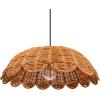 imageCreative CoOp HandWoven Rattan Scalloped Pendant Lamp Natural