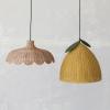 imageCreative CoOp HandWoven Rattan Scalloped Pendant Lamp Natural