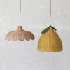 imageCreative CoOp HandWoven Rattan Scalloped Pendant Lamp Natural