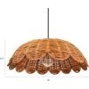 imageCreative CoOp HandWoven Rattan Scalloped Pendant Lamp Natural