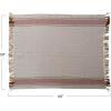 imageCreative CoOp HandWoven Reclaimed Fabric Throw with Fringe Multicolor